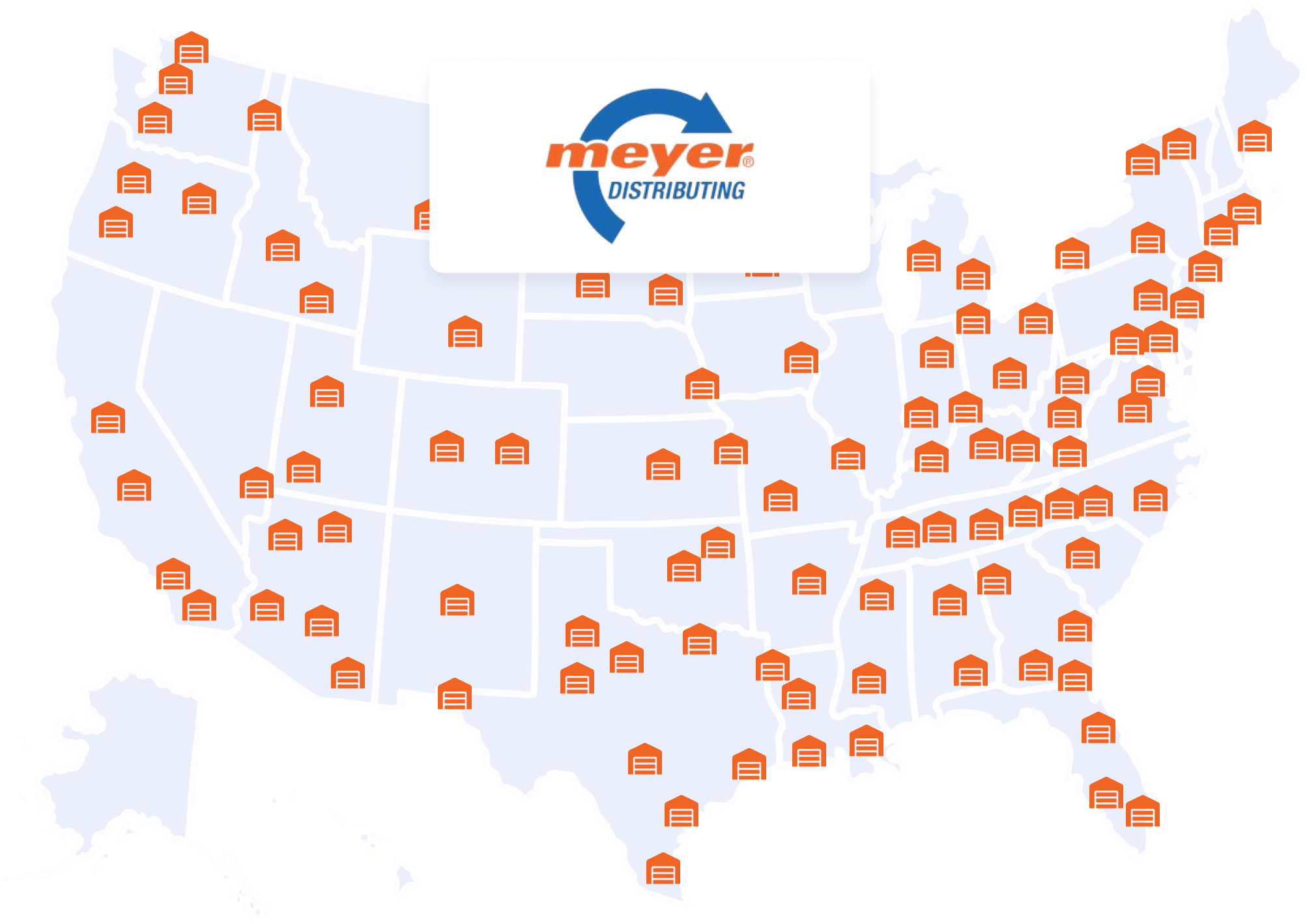 Meyer Distributing Map