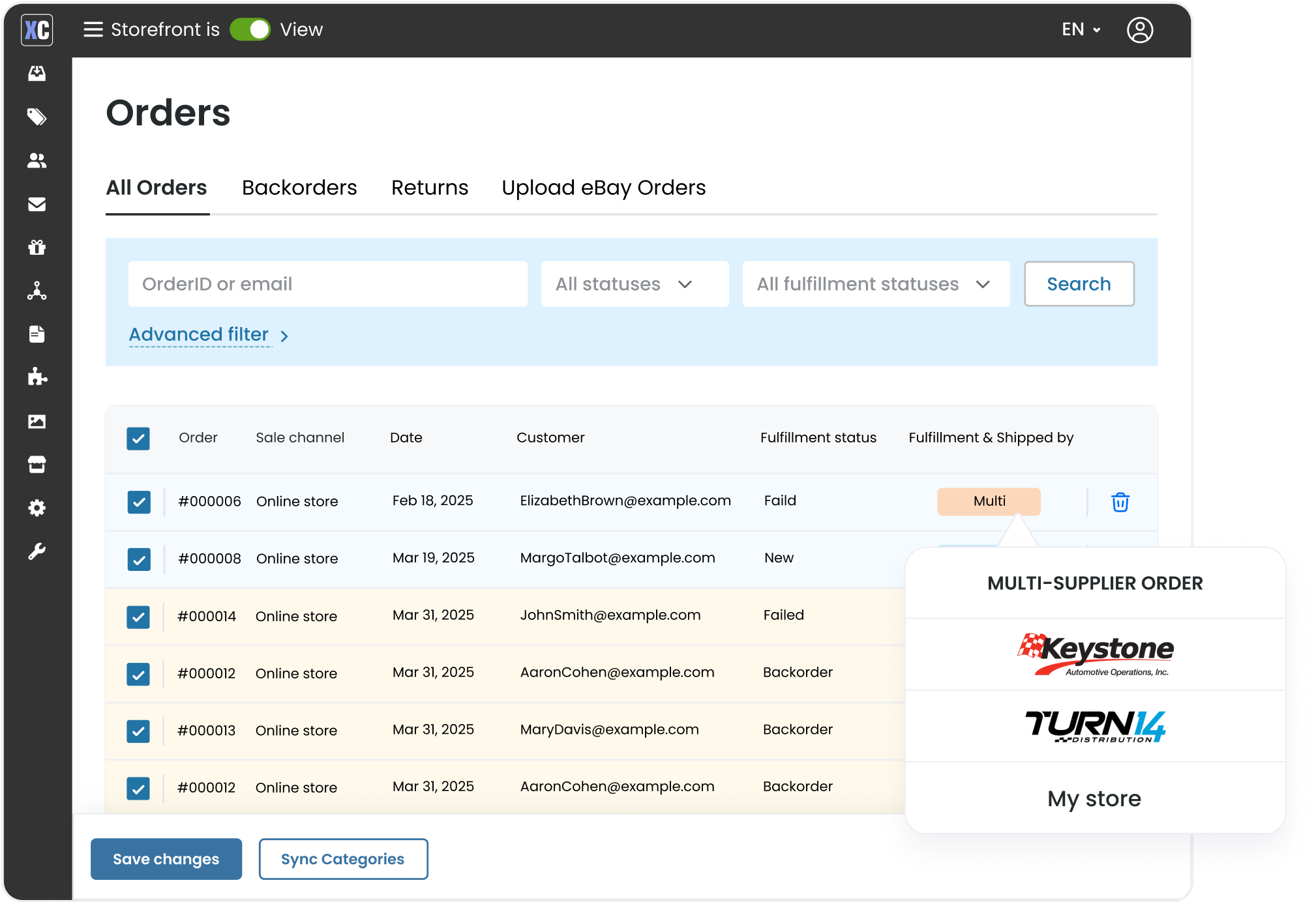 Multi-WD and Order Management