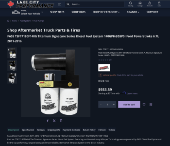 Lake City performance product page